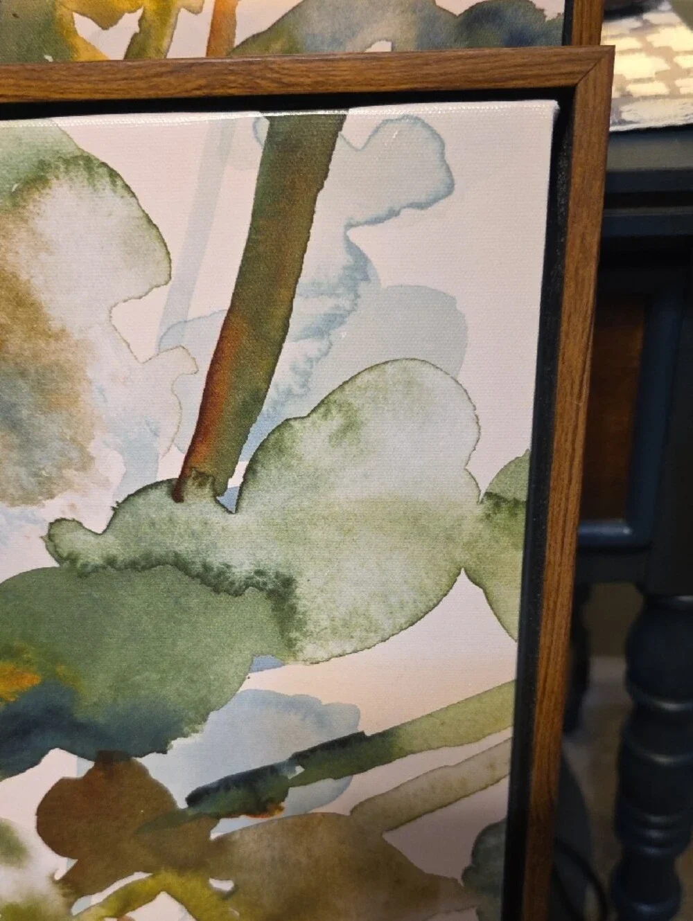 Green and Blue Botanical Wall Art - Framed Watercolor Prints